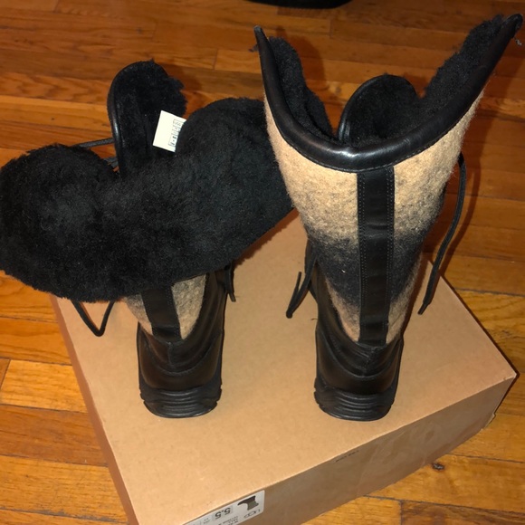 UGG Australia Adirondack Tall Black Brown Ombre - Picture 3 of 4